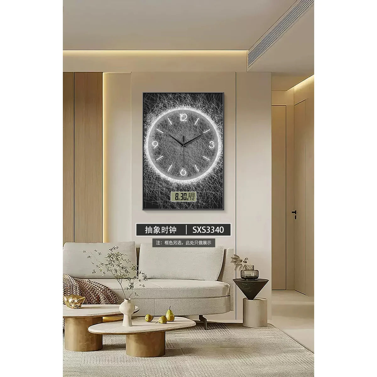 Abstract dining room decorative painting wall clock home decorative art when hanging pictures
